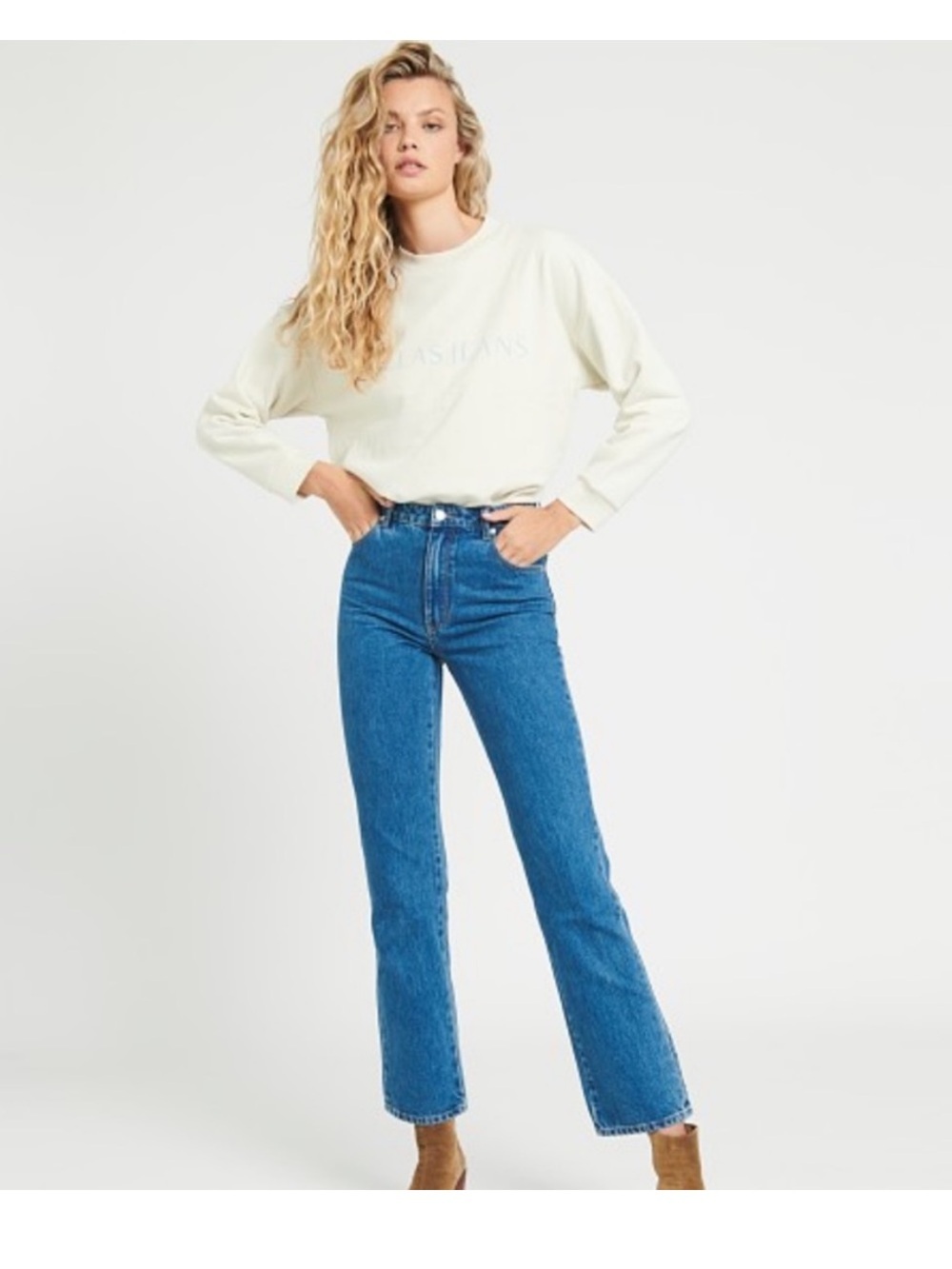 Rolla’s original high rise straight jeans 26 2  Ashley blue vintage inspired